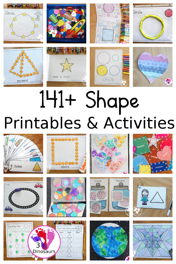 Shape Activities & Printables on 3Dinosaurs.com