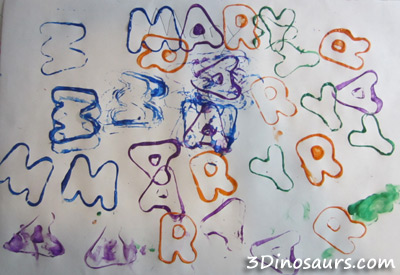 Learning Name: Stamping Letters