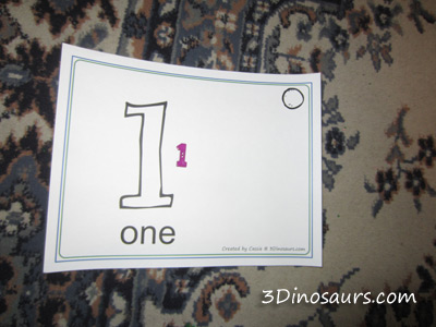 Number Button Sensory Bin