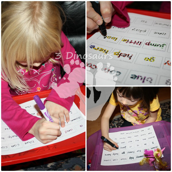 Sight Word Dot Fine Motor Activity & New Dolch Second Grade Sight Word Dot Marker Pages - 3Dinosaurs.com