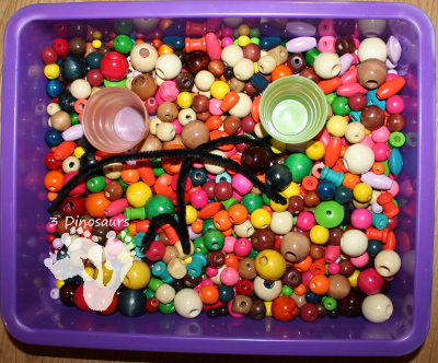 Wood Bead Sensory Bin - 3Dinosaurs.com