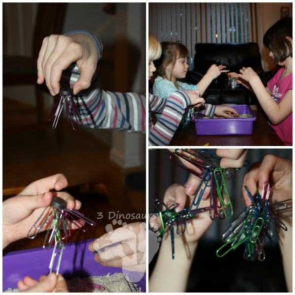 Playing with Magnets Sensory Bin - 3Dinosaurs.com