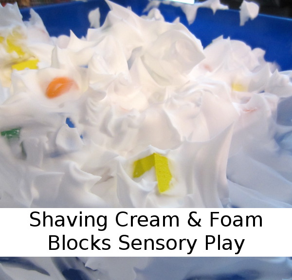 Shaving Cream and Foam Blocks Sensory Play - 3Dinosaurs.com