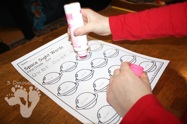 Space Themed Finds: ABC, Number Shape & Sight Words $ - 3Dinosaurs.com