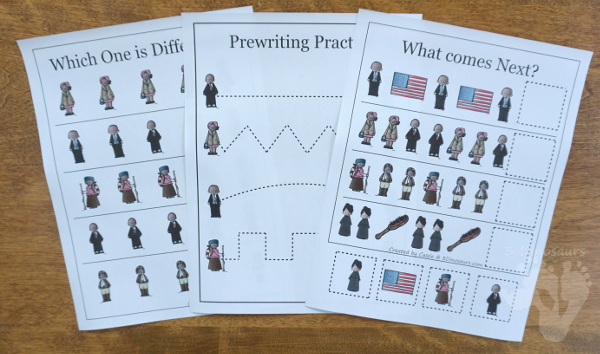 Free Mini Black History Month Pack with over 30 pages of activities for kids preschool to first grade - 3Dinosaurs.com