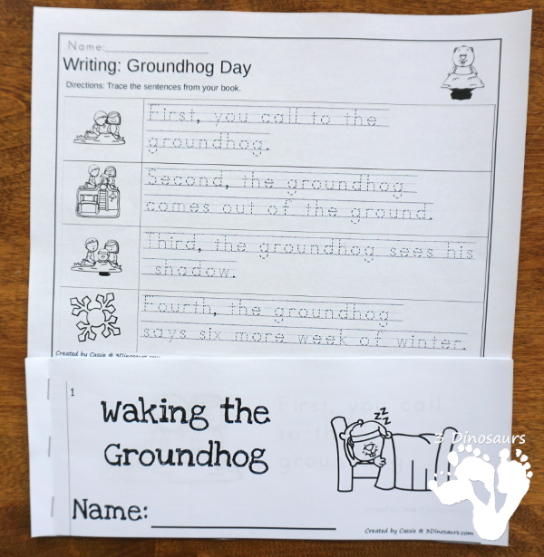 Groundhog Day Sequencing Set -  with clip cards, task cards, no-prep worksheets and easy reader books $ - 3Dinosaurs.com #printablesforkids #sequencingforkids #groundhogday #winterprintables #tpt #teacherspayteachers