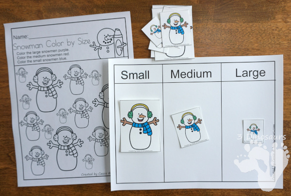 Snowman Themed Pack for PreK and Kindergarten with 150 pages of activities, cards, easy reader books and no-prep printables - 3Dinosaurs.com