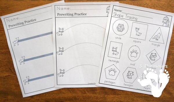 Animals in Winter Packs - Preschool & Tot - with loads of activities that work on abcs, numbers, math counting and more -The pack has a mix of hands-on and no-prep activities - 3Dinosaurs.com