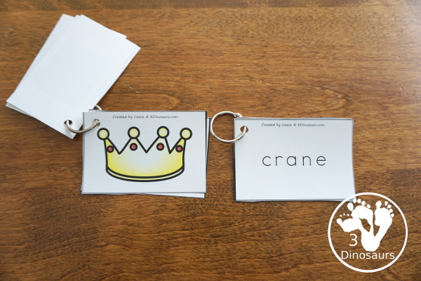 Free Blends Matching Cards Matching Cards - 20 sets of cards for matching picture and beginning word blends plus see ways to use them - 3Dinosaurs.com