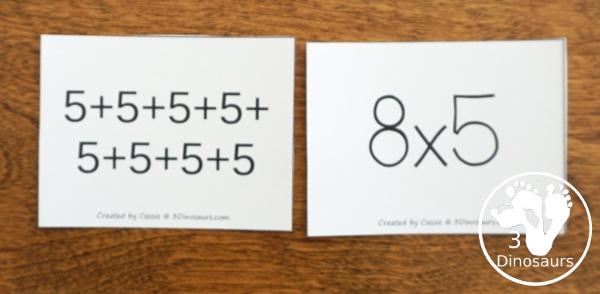 Free Penguin Multiplication by 5s Matching Cards - 1 to 12 multiplication by 5 matching three ways with matching worksheet  - 3Dinosaurs.com