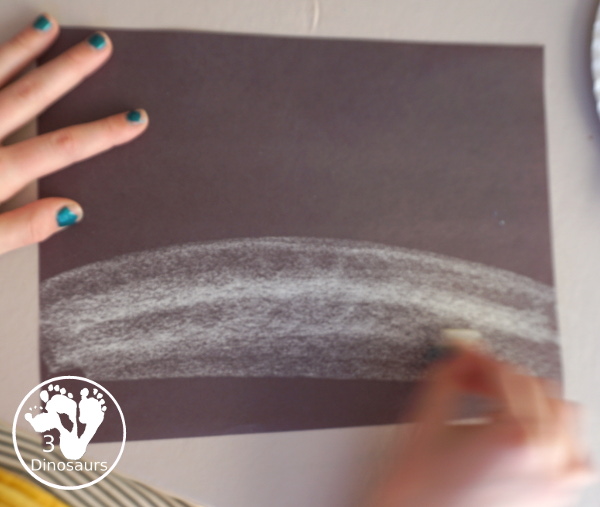 Polar Bear Pastel Chalk - a fun and simple to do a polar bear activity that is great for a winter polar animal theme - 3Dinosaurs.com