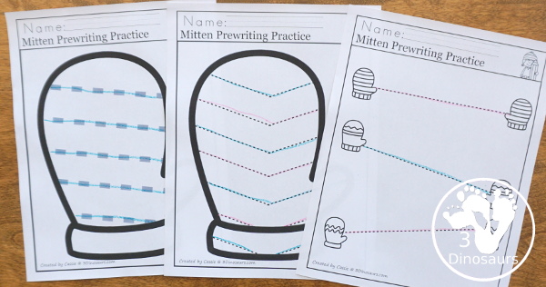 Winter Activities Pack for Prewriting, Shapes, ABCs, and Numbers - 189 pages of activities with no-prep, easy reader books, clip cards and tracing strips. All to help have fun during the winter with easy to prepare or low prep activities - 3Dinosaurs.com