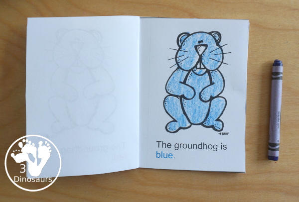 Free Groundhog Day Packs - two level of learning packs for Tot, Preschool, Prek, and Kindergarten with cards, puzzles, writing, matching, Groundhog Day Recording sheets, and more- 3Dinosaurs.com