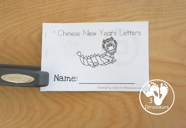 Free Chinese New Year Letter Easy Reader Book Printable - with 8 page easy reader book that works on beginning sounds of Chinese New Year words. - 3Dinosaurs.com