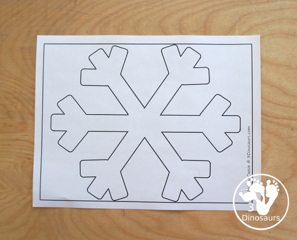 Free Snowflake Fine Motor Printables - with 4 pages of printables with dot marker snowflake, tracing the snowflake and snowflake template - 3Dinosaurs.com