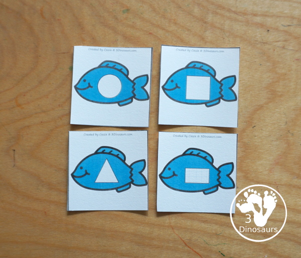 Penguin Shape Sorting Printable - with four shapes circle, square, triangle, and rectangle for kids to sort to the penguins. - 3Dinosaurs.com