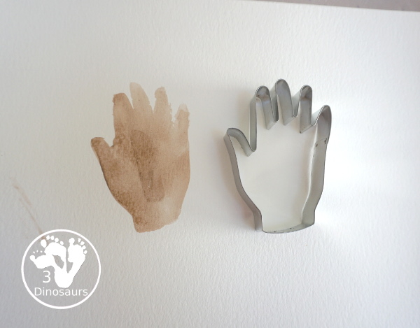 Handprint Watercolor Painting - for a fun Unity and a great way to talk about just being happy with who you are along with equality - 3Dinosaurs.com