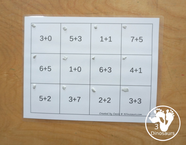 Free Three Billy Goats Gruff Themed Addition Puzzle - with addition from 1 to 12 with a hands-on matching puzzles with the Billy Goats, the bridge and the troll. - 3Dinosaurs.com