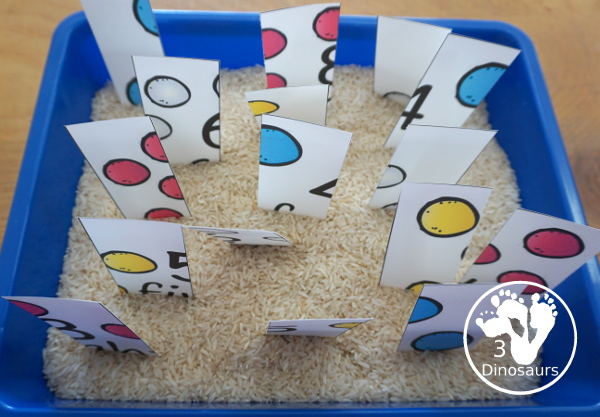 Free Number Four Piece Puzzle Printables - with gumballs pictures to match the number and number word on each puzzle. A great matching activity for numbers that is great for prek and kindergarten. - 3Dinosaurs.com