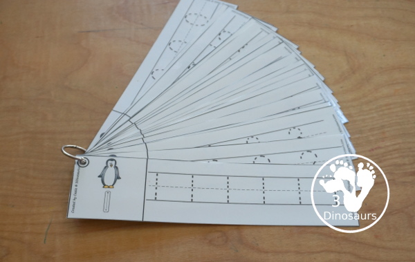 Free Penguin Number Tracing Strips - with numbers 0 to 20. You can tracing the numbers and an example of how to trace the numbers on the strips, plus a penguin on each tracing strip. - 3Dinosaurs.com