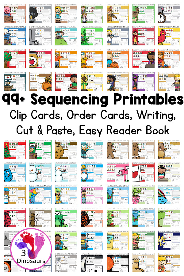 Sequencing Activities & Printables - 3Dinosaurs.com