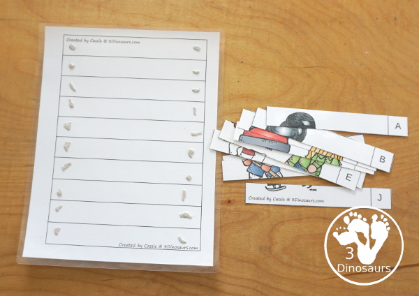 Free Winter Sports Alphabetical Order Puzzle Printables has three puzzles for kids to put the uppercase letters in order. The puzzles start with letters at the top and work their way down to put them in ascending order. 3Dinosaurs.com