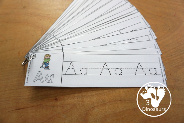 Free Winter Sports ABC Tracing Strips - with uppercase and lowercase together. You have fun kids with a Winter Sports- plus you can see an example of how to trace the letters - 3Dinosaurs.com