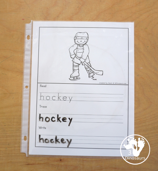 Free Winter Sports Words Book has 9 different winter sports with coloring the pictures, reading the words, tracing the words and writing the words. Plus a simple winter sports cover page. - 3Dinosaurs.com