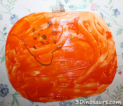 Finger Paint Pumpkins