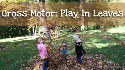 Gross Motor Playing in Leaves - 3Dinosaurs.com