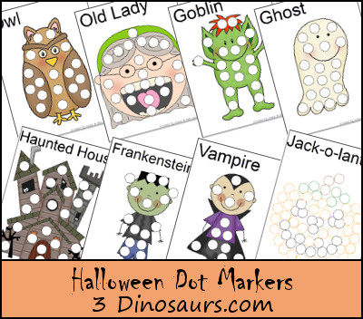Halloween Pack Extra: Dot Markers - 3Dinosaurs.com