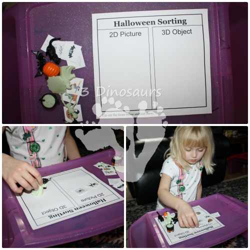 Free Mini Halloween Pack - Sorting 2D & 3D 