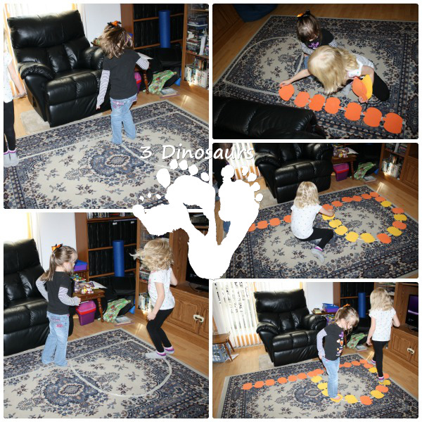 Letter P Activities: Gross Motor P on the Floor