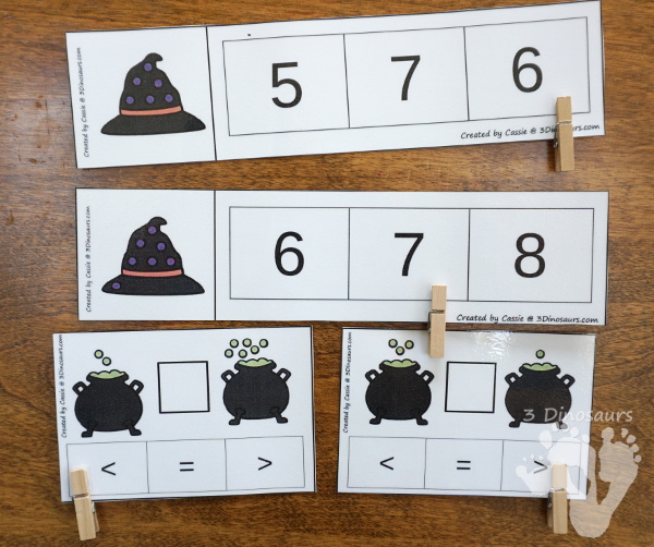 Halloween Number Set: Numbers 1 to 10 - easy reader books, hands-on activities, no-prep worksheets and more $ - 3Dinosaurs.com