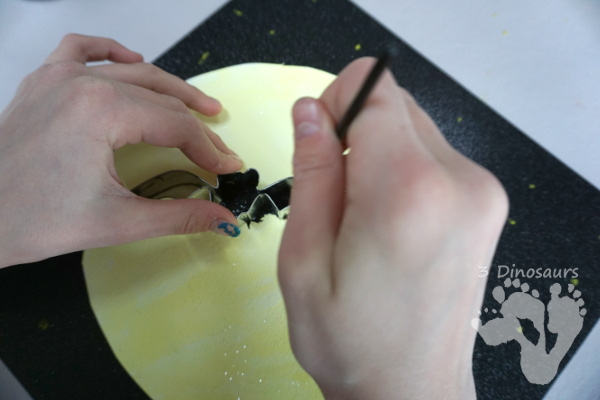 Bat in the Moon - A Fun Halloween Painting - with a fun book tie-in for Stellaluna - 3Dinosaurs.com