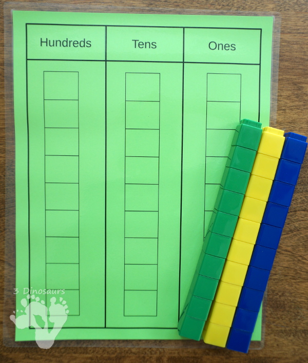 Free Place Value Mats & Cards - charts and cards for place value from ones to billions with tenths, hundredths and thousandths for decimals - 3Dinosaurs.com #freeprintable #handsonmath #mathprintables #firstgrade #secondgrade #thirdgrade #fourthgrade