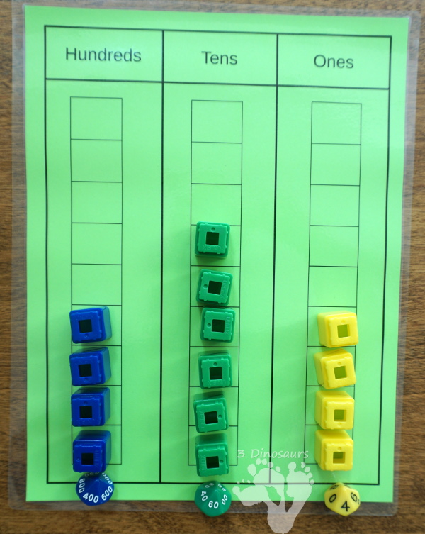 Free Place Value Mats & Cards - charts and cards for place value from ones to billions with tenths, hundredths and thousandths for decimals - 3Dinosaurs.com #freeprintable #handsonmath #mathprintables #firstgrade #secondgrade #thirdgrade #fourthgrade