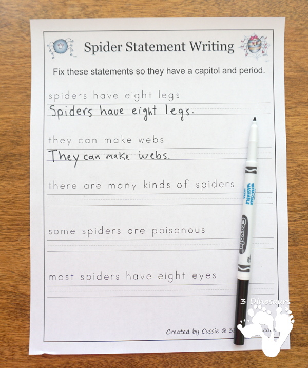 Bat & Spider Pack with a 70 pages prek kindergarten, first grade pack and a 36 Preschool & Tot pack with loads of no-prep and hands-on activities with bat and spider themes great for Halloween or a spider theme - 3Dinosaurs.com