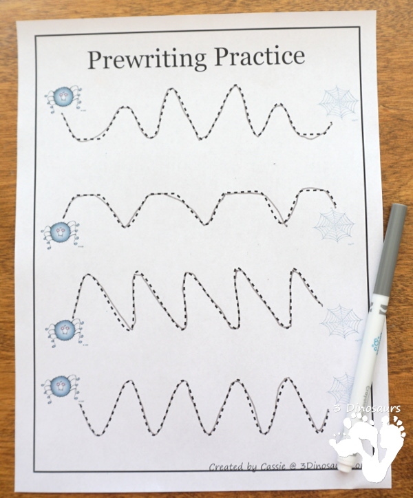 Bat & Spider Pack with a 70 pages prek kindergarten, first grade pack and a 36 Preschool & Tot pack with loads of no-prep and hands-on activities with bat and spider themes great for Halloween or a spider theme - 3Dinosaurs.com