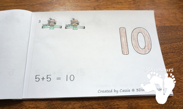 Free Scarecrow Skip Counting by 5s Easy Reader Book - a fun 14 page book with skip counting by 5 on each page. A fun way to learn or review skip counting. - 3Dinosaurs.com