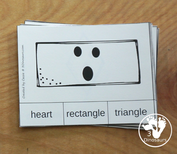 FREE Ghost Shapes Easy Reader Book & Clip cards - 9 fun shapes for kids to read, trace and clip with a fun Halloween theme - 3Dinosaurs.com