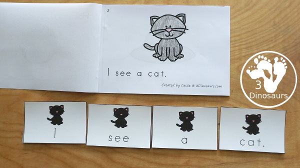 FREE Halloween Easy Reader Book: Short Vowels Words - simple sight word and short vowel words with Halloween themes with sound it out cards and pocket chart sentences - 3Dinosaurs.com