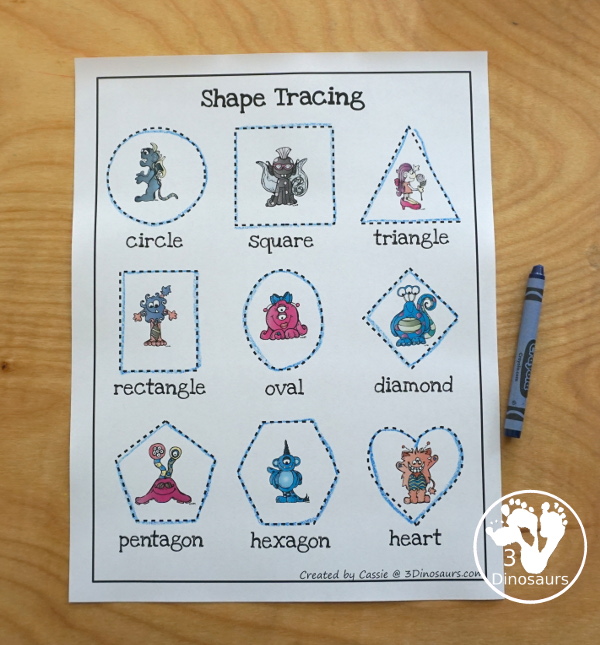 Free Monster Tot Pack - fun monster printables that have preschool and tot age printables for kids to do with puzzles, matching, no-prep pages and more - 3Dinosaurs.com