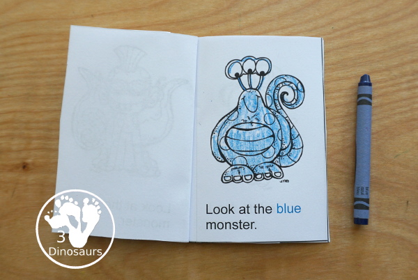 Free Monster Tot Pack - fun monster printables that have preschool and tot age printables for kids to do with puzzles, matching, no-prep pages and more - 3Dinosaurs.com