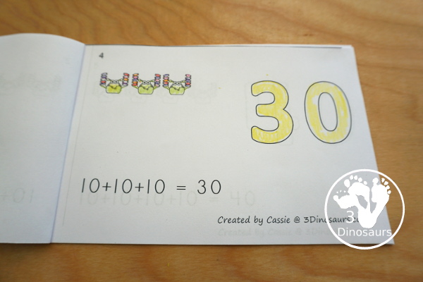 FREE Monsters Skip Counting by 10 Easy Reader Book - a simple easy reader book that helps with skip counting by 10s with fun monster and candy - 3Dinosaurs.com