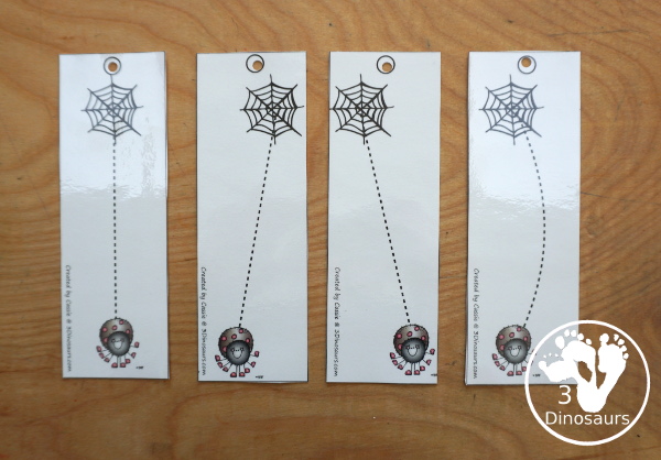 Free Spider Prewriting Tracing Strips - Easy Fine Motor Printable - 8 prewriting strips for kids to trace and work on fine motor skills - 3Dinosaurs.com