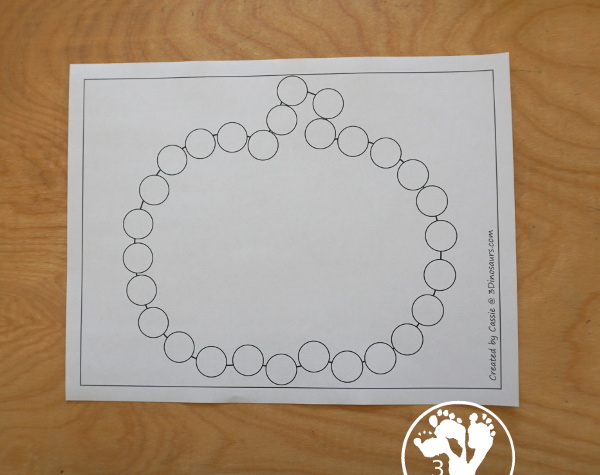 Free Pumpkin Fine Motor Printable - with pumpkin tracing, pumpkin mat, pumpkin playdough mats, pumpkin dot marker - with different options for the pumpkins - 3Dinosaurs.com