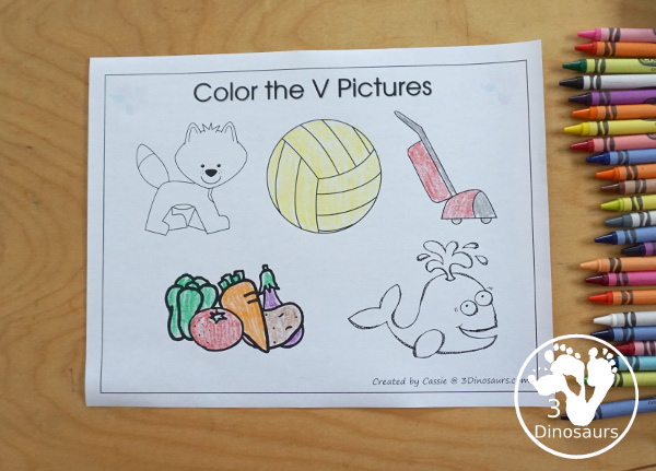 Free Romping & Roaring VWX Review Pack - with letter V, letter w, and letter x printables for reviewing the three letters with tracing, puzzles, coloring pages, finger puppets, game and more- 3Dinosaurs.com