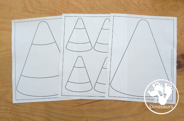 Free Candy Corn Fine Motor Mat Printables - You have candy corn printables, a candy corn tracing printable, and a candy corn dot marker printable.- 3Dinosaurs.com