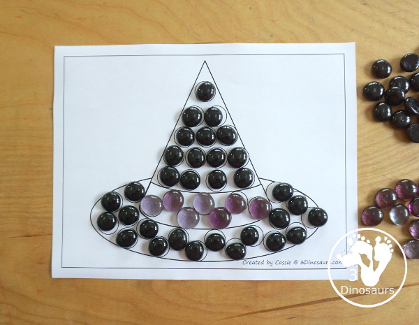 Witch Hat Fine Motor Mat Printables - You have a witch hat template printable, a witch hat tracing printable, and a witch hat  dot marker printable 3Dinosaurs.com